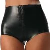 Laidtex Latex Clothing Latex Black Zipper Panties