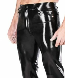 Latexfun Black Dressy Latex Pants Latex Clothing