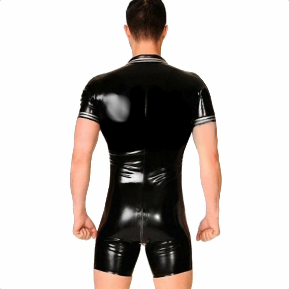 Latexfun Latex Clothing One Piece Men's Rubber Catsuit 5 Latexfun Latex Clothing One Piece Men's Rubber Catsuit