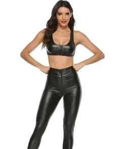 Laidtex Stretchy Black PVC Leggings