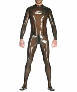 Laidtex Latex Clothing Men's Clear Latex Catsuit