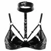 Laidtex PVC Bra With Buckled Neck Collar Latex Clothing 1 Laidtex PVC Bra With Buckled Neck Collar Latex Clothing