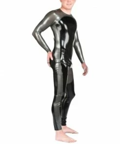 Latexfun Bi-Color Men's Rubber Suit Latex Clothing