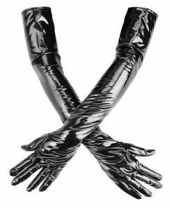 Laidtex Black PVC Bondage Gloves