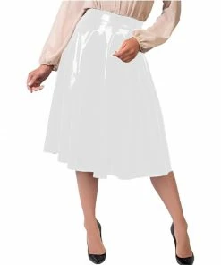 Laidtex Vintage Vinyl Midi Skirt