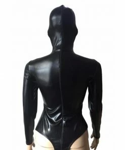 Laidtex Black PU Leather Gimp Suit