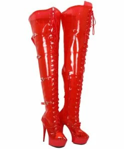 Laidtex Sassy See-Through Red PVC Boots Latex Clothing 10 Laidtex Sassy See-Through Red PVC Boots Latex Clothing