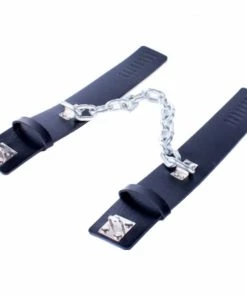 Laidtex Locking Metal Chain Leg Cuffs 10 Laidtex Locking Metal Chain Leg Cuffs