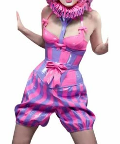Laidtex Latex Harley Quinn Costume Latex Clothing 6 Laidtex Latex Harley Quinn Costume Latex Clothing