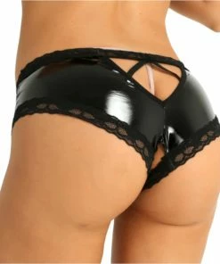 Laidtex Latex Clothing Peep Hole PVC Knickers