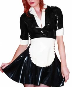 Latexfun Elegant Latex Maid Costume Latex Clothing