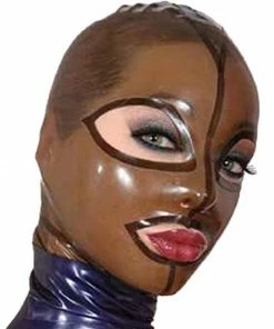 Laidtex Sexy Black Latex Mask Latex Clothing