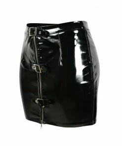 Latexfun Fab Front Buckled PVC Skirt