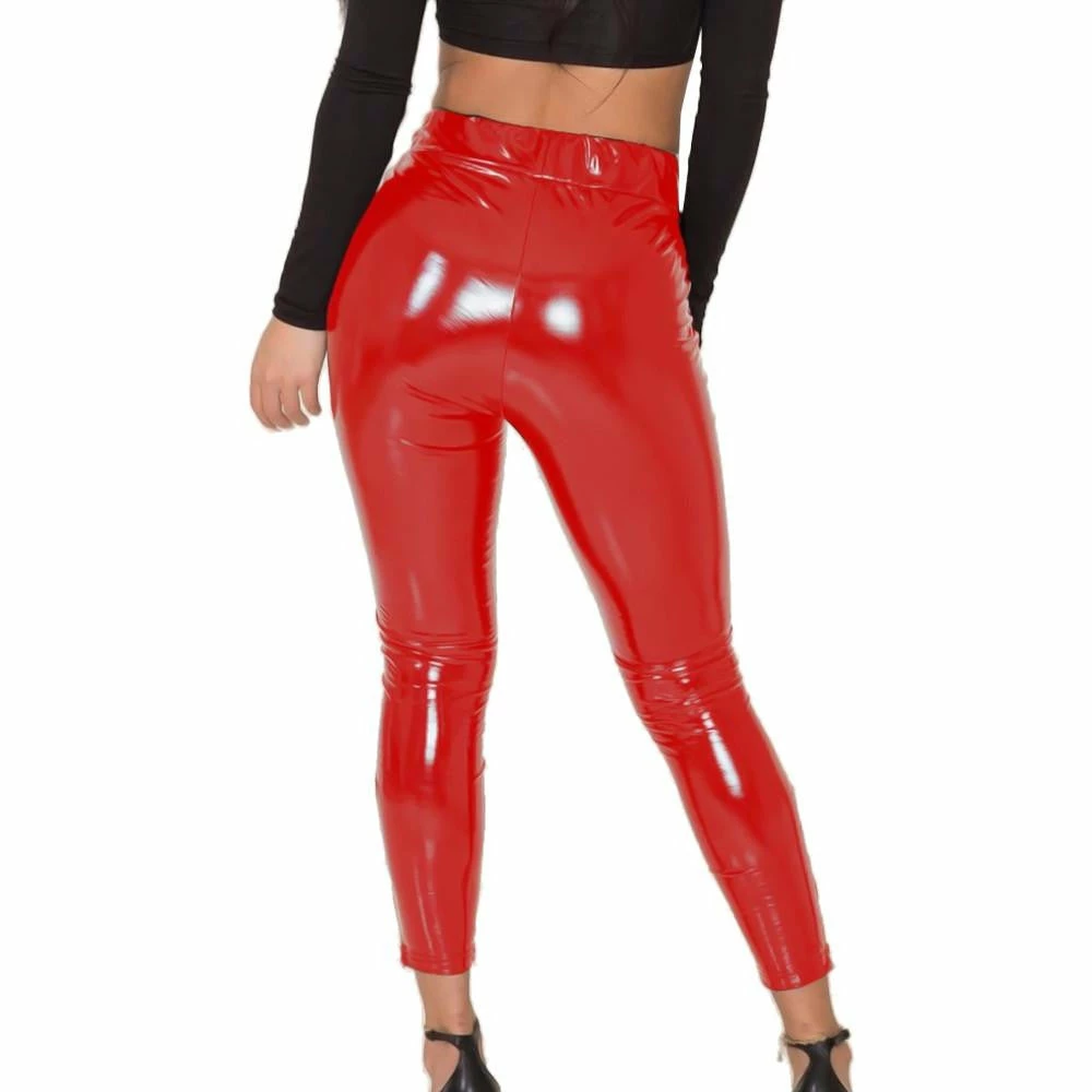 Laidtex Latex Clothing Red Vinyl Tight Fitting Pants 4 Laidtex Latex Clothing Red Vinyl Tight Fitting Pants
