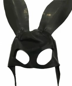 Latexfun Playful Black Latex Bunny Mask