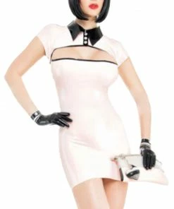 Latexfun Lavish White Latex Dress