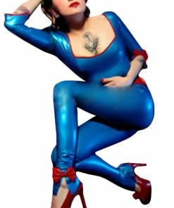 Latexfun Bold And Beautiful Blue Catsuit Latex Clothing