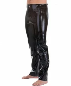 Latexfun Men's Glossy Rubber Pants Latex Clothing