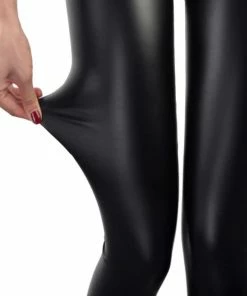 Laidtex Stretchy High Waisted Vinyl Leggings