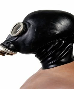 Laidtex Latex Clothing Natural Latex Gas Mask Hood