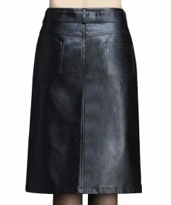 Laidtex Button Down PVC Leather Skirt 9 Laidtex Button Down PVC Leather Skirt