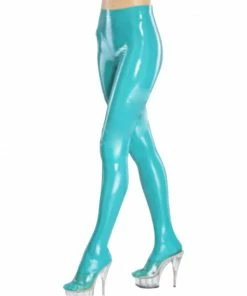 Laidtex Blue Latex Tights