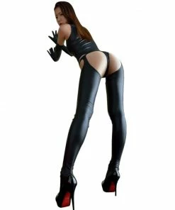 Laidtex Plus Size Vinyl Lingerie Set Latex Clothing