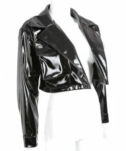 Laidtex Boss Bitch Black Vinyl Coat Latex Clothing