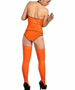 Laidtex Rubber Lingerie One Piece With Stockings 5 Laidtex Rubber Lingerie One Piece With Stockings