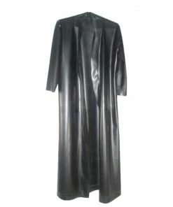 Laidtex Belted Short Latex Robe 7 Laidtex Belted Short Latex Robe