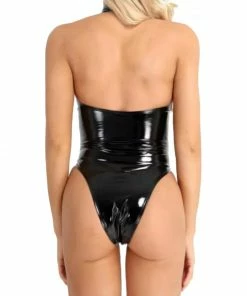 Laidtex Head Turning Black Vinyl Swimsuit Latex Clothing 7 Laidtex Head Turning Black Vinyl Swimsuit Latex Clothing