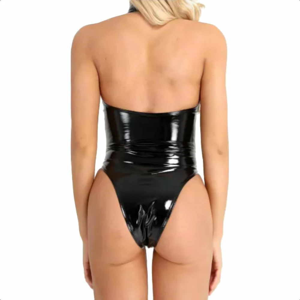 Laidtex Head Turning Black Vinyl Swimsuit Latex Clothing 5 Laidtex Head Turning Black Vinyl Swimsuit Latex Clothing