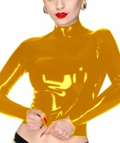 Laidtex Tight Long Sleeve Latex Top Latex Clothing