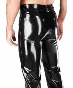 Latexfun Black Dressy Latex Pants Latex Clothing