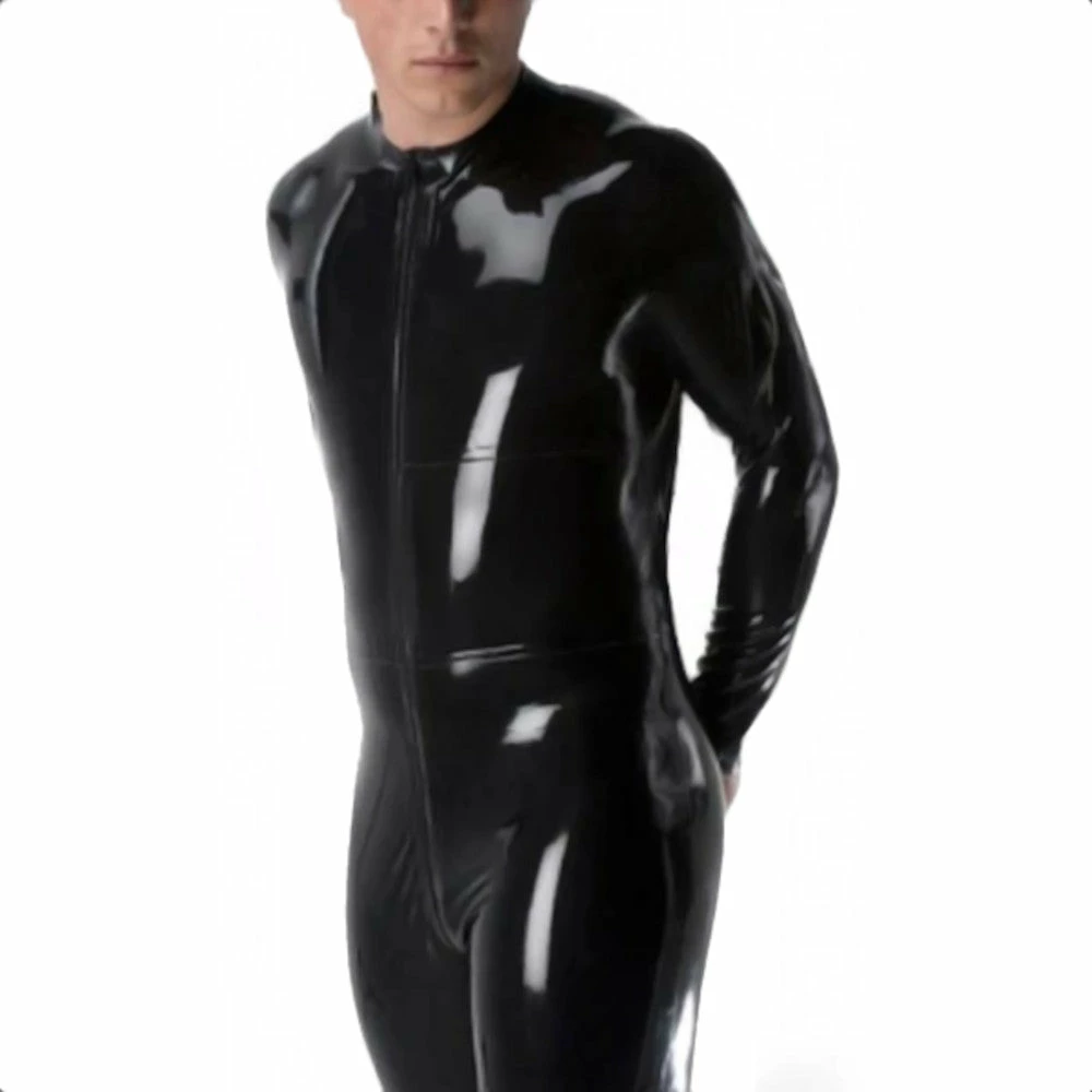 Latexfun Fiery Zippered Latex Catsuit Latex Clothing 5 Latexfun Fiery Zippered Latex Catsuit Latex Clothing