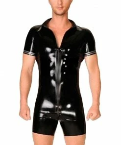 Latexfun Latex Clothing One Piece Men's Rubber Catsuit