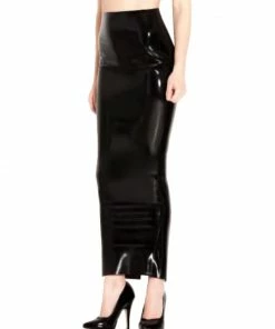 Laidtex Latex Clothing Shiny Latex Hobble Skirt
