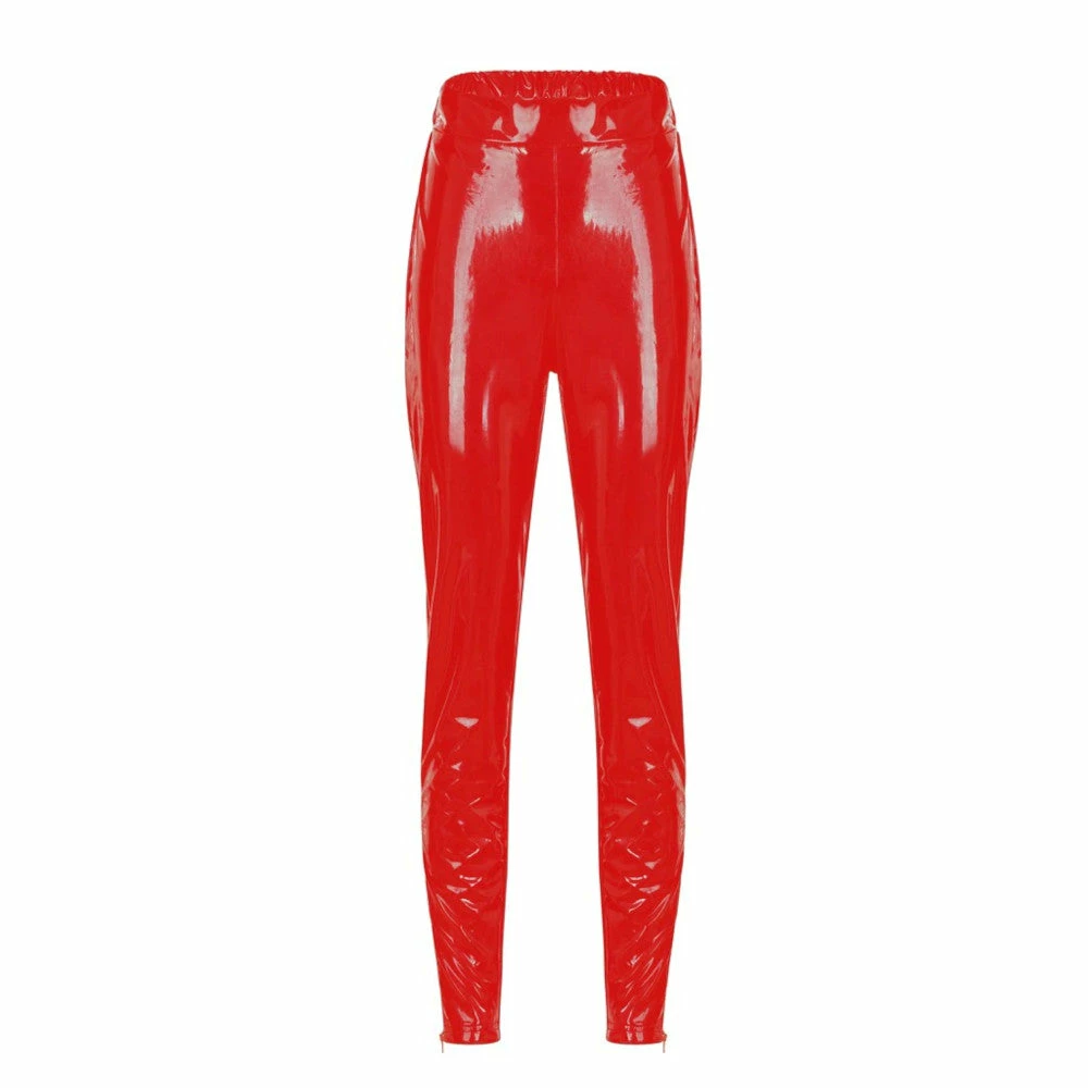 Laidtex Latex Clothing Red Vinyl Tight Fitting Pants 5 Laidtex Latex Clothing Red Vinyl Tight Fitting Pants
