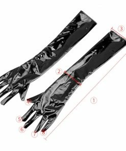 Laidtex Black PVC Bondage Gloves