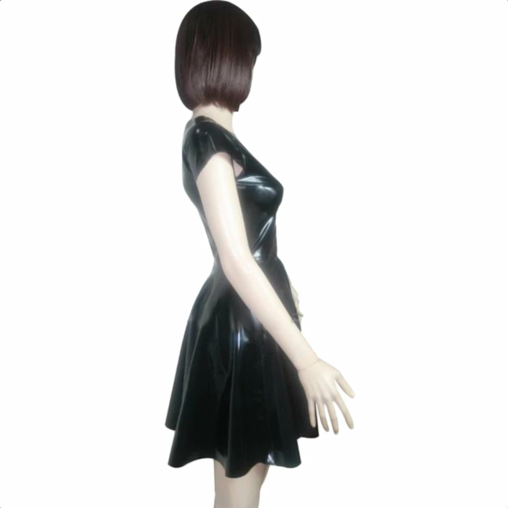 Latexfun Lovely Latex Skater Dress Latex Clothing 5 Latexfun Lovely Latex Skater Dress Latex Clothing