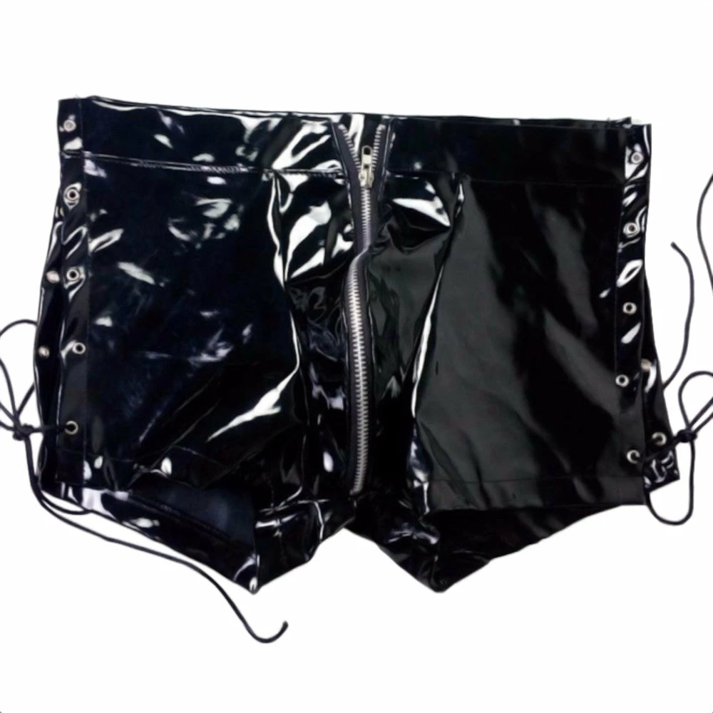 Latexfun Cool Zipper Crotch PVC Underwear Latex Clothing 6 Latexfun Cool Zipper Crotch PVC Underwear Latex Clothing