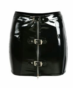 Latexfun Fab Front Buckled PVC Skirt