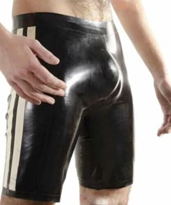 Latexfun Latex Clothing Stylish Men's Latex Shorts