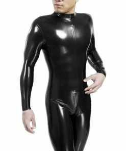 Latexfun Latex Clothing Smooth Black Latex Suit