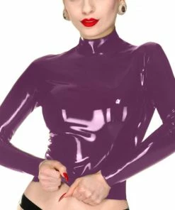 Laidtex Tight Long Sleeve Latex Top Latex Clothing