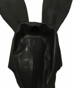 Latexfun Playful Black Latex Bunny Mask