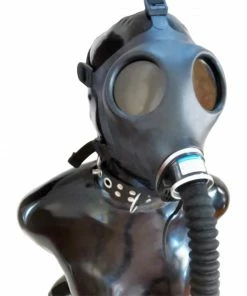 Laidtex Bondage Gas Mask With Hose