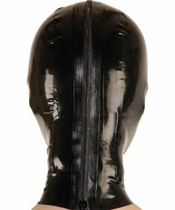 Laidtex Rubber Bondage Hood With Zipper 7 Laidtex Rubber Bondage Hood With Zipper
