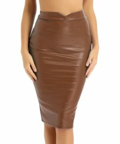 Laidtex The Secretary Vinyl Pencil Skirt