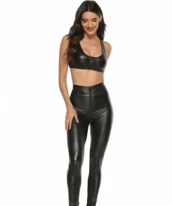 Laidtex Stretchy Black PVC Leggings